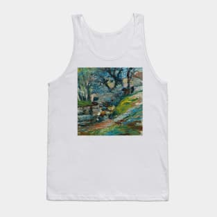 Au Bord De La Riviere, Marseilles by Adolphe Monticelli Tank Top